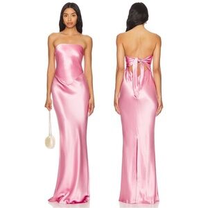 Retrofete Pink Strapless Dress